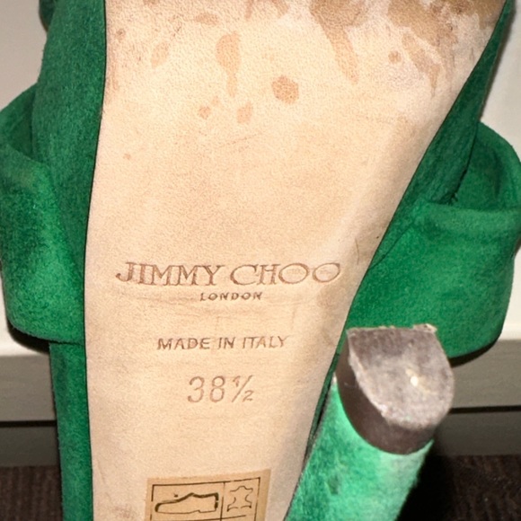 💯%Authentic JIMMY CHOO Greta Emerald Green Suede Sandals! $$PRICE DROP ALERT!! - Picture 9 of 11